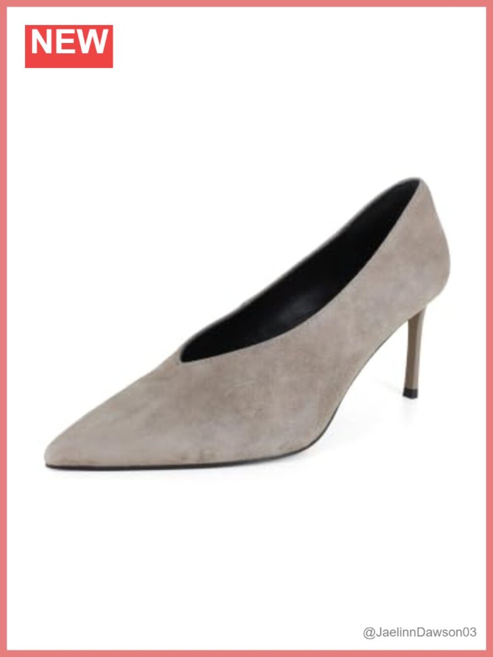 Suede Stiletto Pump Pointed Toe Cushioned Insole Flexible TPR Outsole
